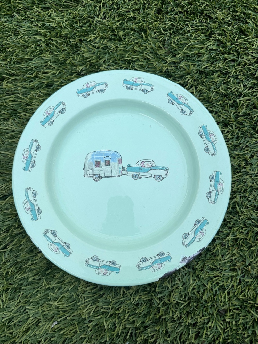 Marble Canyon Rambling Road Enamelware 8-inch Plate Nash Metropolitan Airstream
